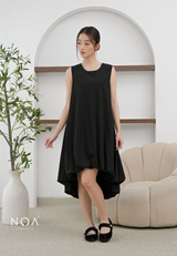 RINAMI Nylon Sleeveless Balloon High Low Dress