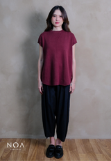 RAKU Knitted Oversized Sleeveless Blouse