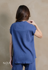 RAKU Knitted Oversized Sleeveless Blouse