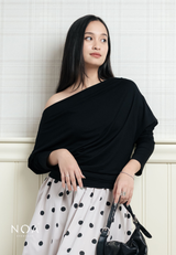 MINASE Rayon Off Shoulder T-Shirt