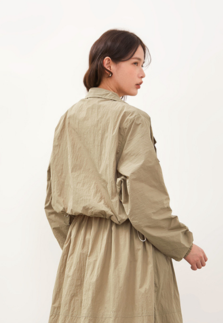 NOA STUDIO - KAZUE Cropped Nylon Jacket - Green Sage