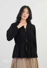 NATSU Linen Long Puff Sleeve Blouse