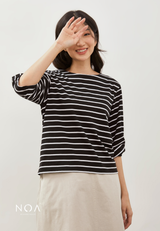 HOSHI Basic Stripes T-Shirt - Black