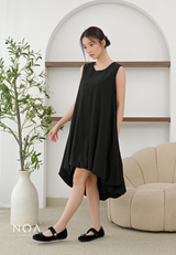 RINAMI Nylon Sleeveless Balloon High Low Dress