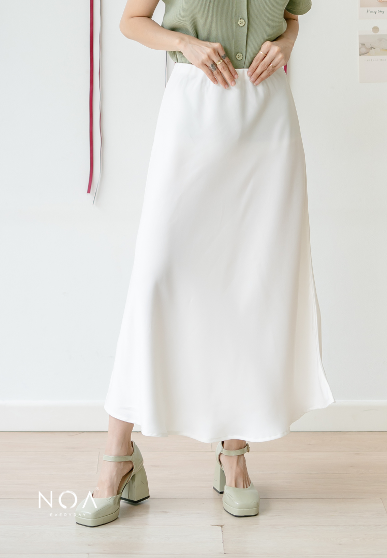 RITSUKA Satin Midi Skirt