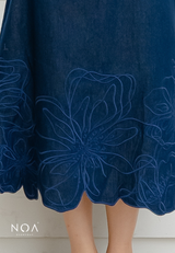 NOA X KUSUMANGGI - ARU Embroidery A-Line Midi Skirt