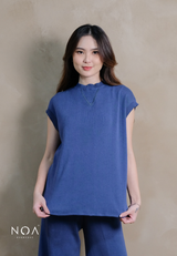 RAKU Knitted Oversized Sleeveless Blouse