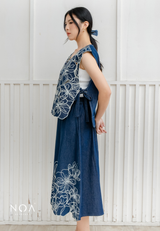 NOA X KUSUMANGGI - ARU Embroidery A-Line Midi Skirt