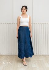 NOA X KUSUMANGGI - ARUKA Embroidery A-Line Maxi Skirt