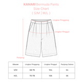 KANARI Denim & Striped Bermuda Pants