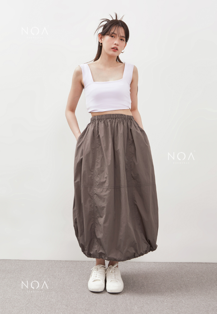 KAZUE Balloon Nylon Skirt - Grey