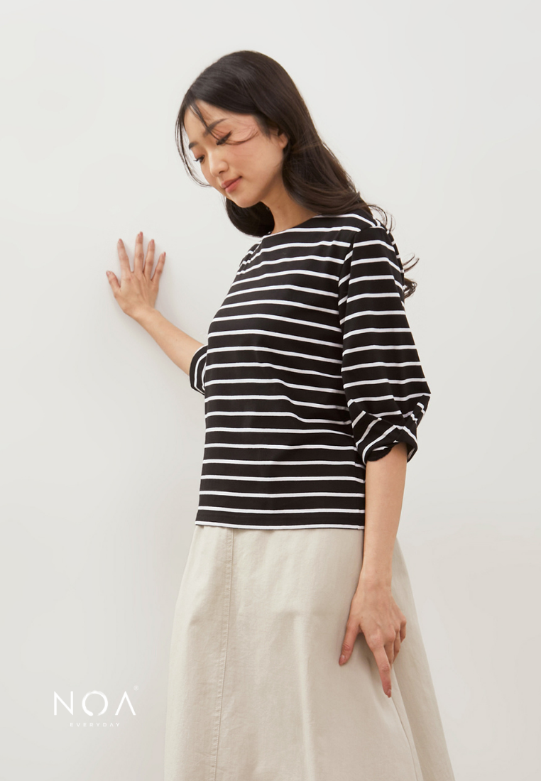 HOSHI Basic Stripes T-Shirt - Black