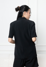 ARISA Short Sleeve Blazer - Black