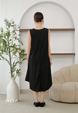 RINAMI Nylon Sleeveless Balloon High Low Dress
