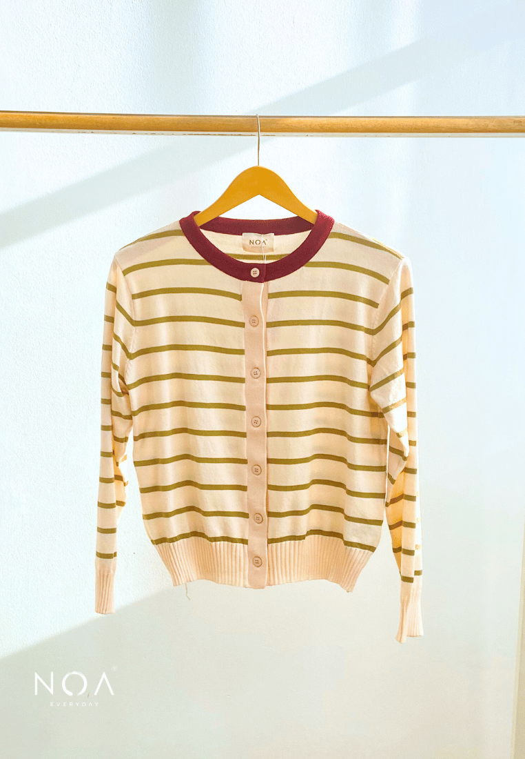 UME Basic Stripes Knitted Cardigan