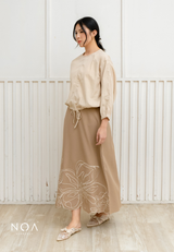 NOA X KUSUMANGGI - ARUKA Embroidery A-Line Maxi Skirt