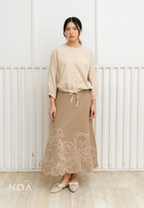 NOA X KUSUMANGGI - ARUKA Embroidery A-Line Maxi Skirt