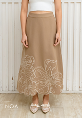 NOA X KUSUMANGGI - ARUKA Embroidery A-Line Maxi Skirt