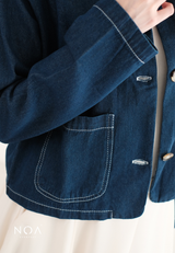 KAZE Denim Button Long Sleeve Outer