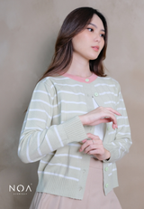 UME Basic Stripes Knitted Cardigan