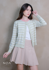 UME Basic Stripes Knitted Cardigan