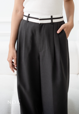 ARISA Highwaist Trousers Pants - Grey