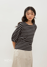 HOSHI Basic Stripes T-Shirt - Black