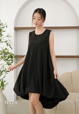 RINAMI Nylon Sleeveless Balloon High Low Dress