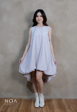 RINAMI Nylon Sleeveless Balloon High Low Dress