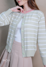 UME Basic Stripes Knitted Cardigan