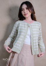 UME Basic Stripes Knitted Cardigan