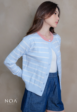 UME Basic Stripes Knitted Cardigan