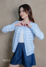 UME Basic Stripes Knitted Cardigan