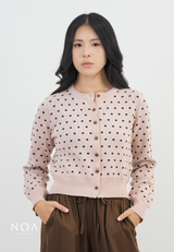 AYUNA Knitted Dots LS Cardigan