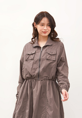 NOA STUDIO - KAZUE Cropped Nylon Jacket - Grey