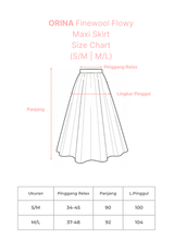 NOA X KUSUMANGGI - ORINA Finewool Flowy Maxi Skirt
