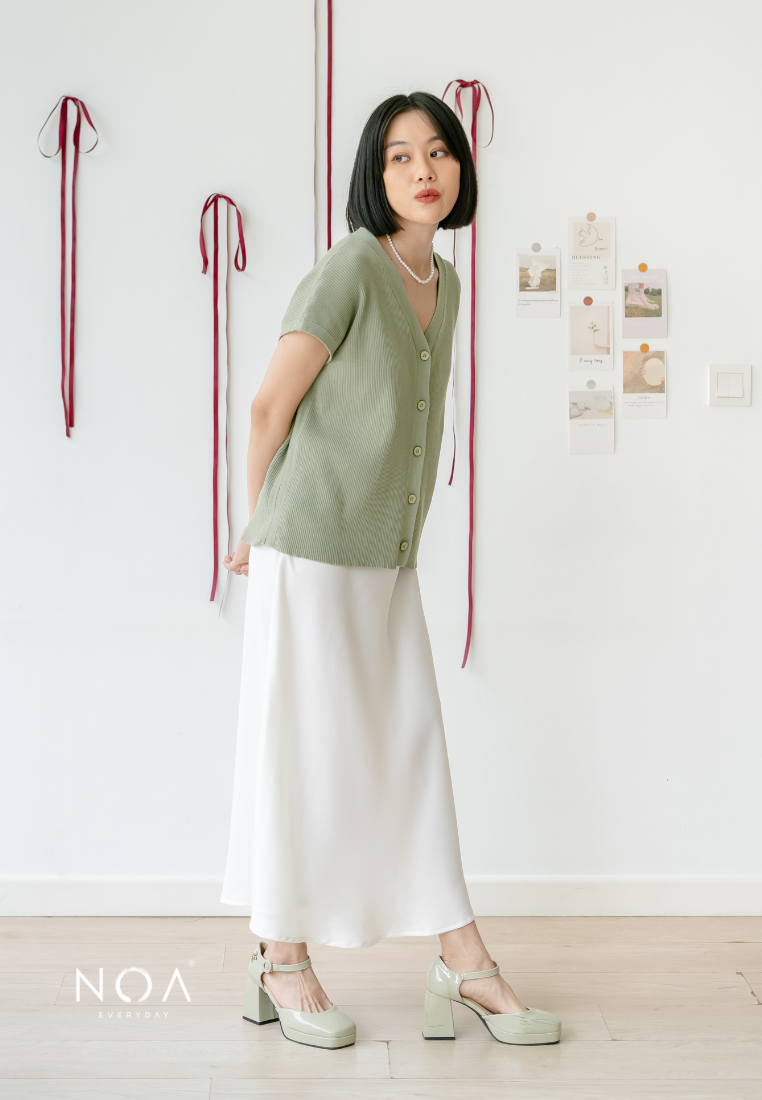 RITSUKA Satin Midi Skirt