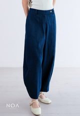 SAZUKI Denim & Finewool Barrel Pants