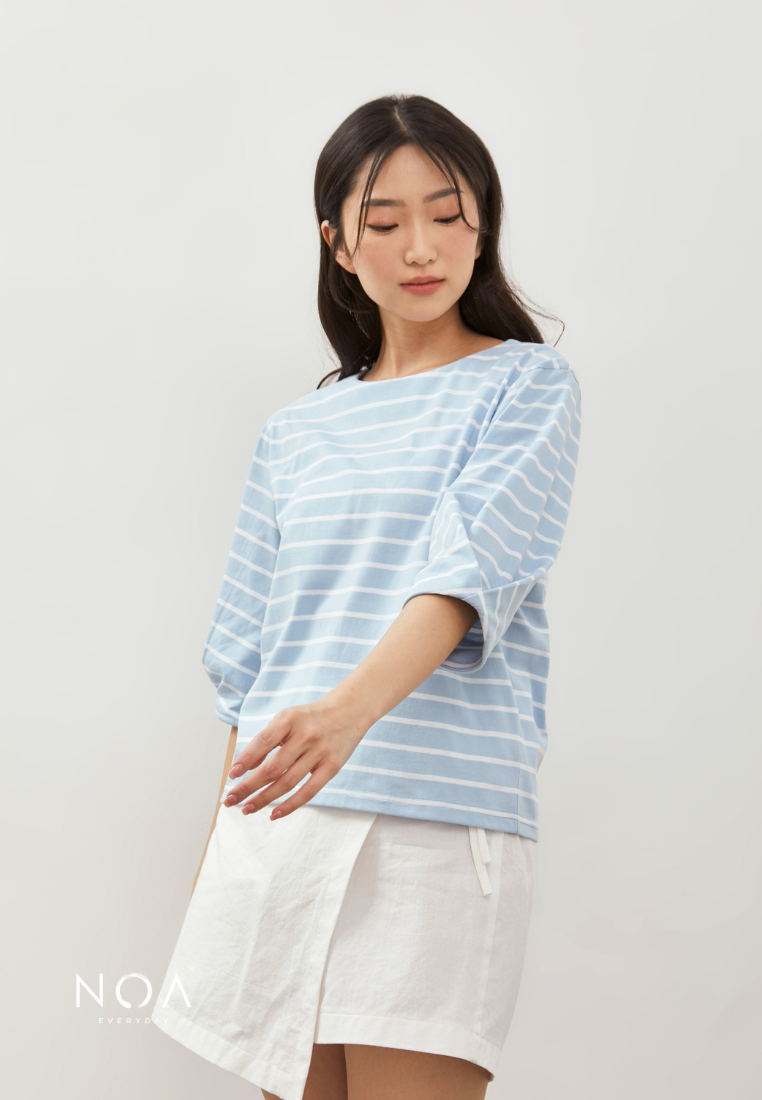 HOSHI Basic Stripes T-Shirt - Blue