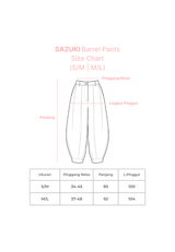 NOA KUSUMANGGI - SAZUKI Denim & Finewool Barrel Pants