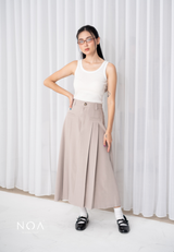 ARISA H-Line Maxi Skirt - Cream