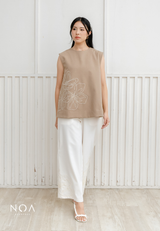 NOA X KUSUMANGGI - MINAE Embroidery Straight Pants