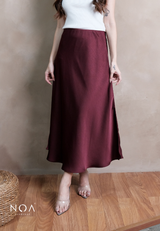 RITSUKA Satin Midi Skirt