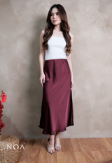 RITSUKA Satin Midi Skirt