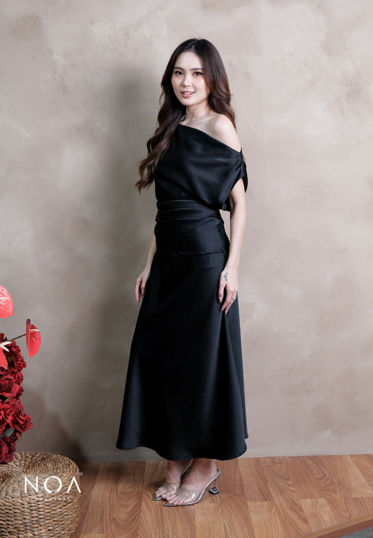 RITSUKA Satin Midi Skirt