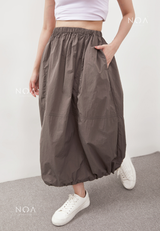 KAZUE Balloon Nylon Skirt - Grey