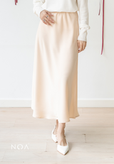 RITSUKA Satin Midi Skirt