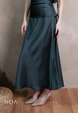 RITSUKA Satin Midi Skirt