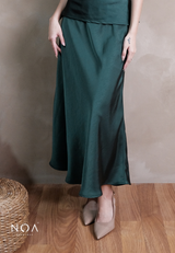 RITSUKA Satin Midi Skirt