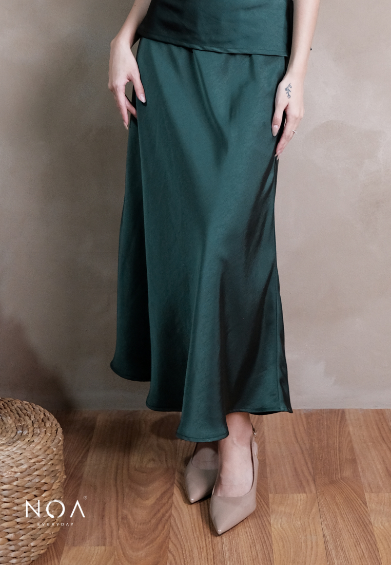 RITSUKA Satin Midi Skirt